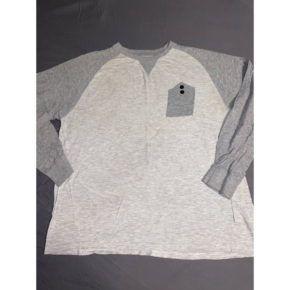 WT02 Grey Striped Long Sleeve-XL
